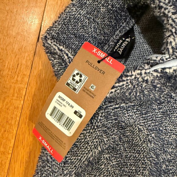 Eddie Bauer Women's Pullover Sweater Lt Harbor XS NWT Coral Fleece - Picture 5 of 8